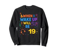 When i Wake Up I Will Be 19 Diecinueve Boy Birthday Gamer Sudadera