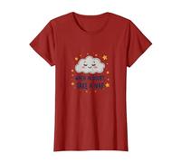 «When in Doubt Take a Nap Sleepy Cloud Cute Wall Art Camiseta, Mujer, Arándano, XXL