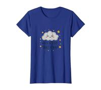 «When in Doubt Take a Nap Sleepy Cloud Cute Wall Art Camiseta, Mujer, Azul Real, XS