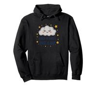 «When in Doubt Take a Nap Sleepy Cloud Cute Wall Art Sudadera con Capucha, Unisex para Adultos, Negro, L