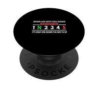 When Life Gets You 1 Down 5 Up Patrón de Cambio de Motocicleta PopSockets PopGrip Adhesivo