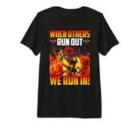 When Others Run out We Run In Firefighters Fireman Camiseta Premium