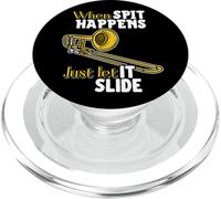 When Spit Happens Just Let It Slide, Divertida Banda, Humor Nerd PopSockets PopGrip para MagSafe