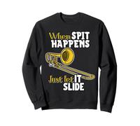 When Spit Happens Just Let It Slide, Divertida Banda, Humor Nerd Sudadera