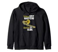 When Spit Happens Just Let It Slide, Divertida Banda, Humor Nerd Sudadera con Capucha