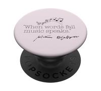 When Words Fail Music Habla Shakespeare Meme Cita EN LA Parte PopSockets PopGrip Adhesivo