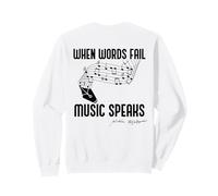 When Words Fail Music Habla Shakespeare Meme Cita EN LA Parte Sudadera