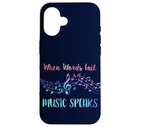 When Words Fail Music Speaks Banda Orquesta Profesor Músico Carcasa para iPhone 16