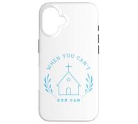 When you can't. God can. Christian Message Carcasa para iPhone 16