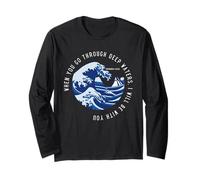 When You Go Through Deep Waters I'll Be With You Bible Versículo Manga Larga