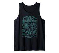 When You Pass Through Deep Waters Verso Art Camiseta sin Mangas