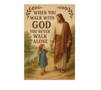 When You Walk With God You Never Walk Alone | 120 Days of Faith and Reflection: Bible Study Journal for Men - Daily Scripture Reflections & Guided Prayer