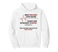 When Your Heart Stops Beating - Christian Faith EKG Gospel Sudadera con Capucha
