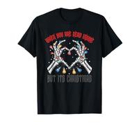 When You'Re Dead But It's Christmas Skeleton Hand Love Fun Camiseta