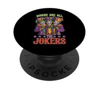Where Are All The Jokers Juego de Jugadores de Mahjong - PopSockets PopGrip Adhesivo