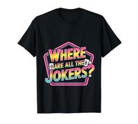 Where Are All The Jokers Mahjong Player Game - Camiseta gráfica económica, Hombre, Negro, XL