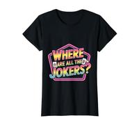 Where Are All The Jokers Mahjong Player Game - Camiseta gráfica económica, Mujer, Negro, S