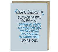 Where Are My Glasses Years Old Birthday Card (Em & Friends Greeting Cards)