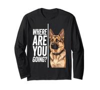 Where Are You Going German Shepherd Funny Dog Lover Manga Larga