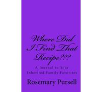 Where Did I Find That Recipe???: A Journal to Your Inherited Family Favorites