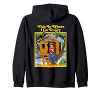 Where I Go To Cry Sarcastic Retro Vintage Funny Adult Humor Sudadera con Capucha