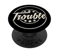 Where I Go Trouble Sigue a una Pareja Divertida PopSockets PopGrip Adhesivo