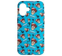 Where’s Waldo Faces and Question Marks All-Over Print Carcasa para iPhone 16