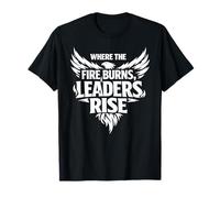 Where The Fire Burns Leaders Rise Scouting Campfire Camping Camiseta