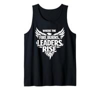 Where The Fire Burns Leaders Rise Scouting Campfire Camping Camiseta sin Mangas
