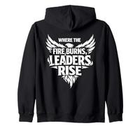 Where The Fire Burns Leaders Rise Scouting Campfire Camping Sudadera con Capucha