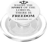 Where The Spirit of The Lord is There is Freedom Christian PopSockets PopGrip para MagSafe