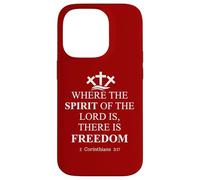 Where The Spirit of The Lord is There's Freedom US Christian Carcasa para iPhone 14 Pro