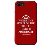 Where The Spirit of The Lord is There's Freedom US Christian Carcasa para iPhone SE (2020) / 7/8