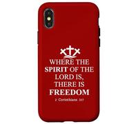 Where The Spirit of The Lord is There's Freedom US Christian Carcasa para iPhone X/XS