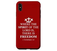 Where The Spirit of The Lord is There's Freedom US Christian Carcasa para iPhone XS MAX