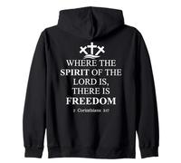 Where The Spirit of The Lord is There's Freedom US Christian Sudadera con Capucha