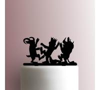 Where The Wild Things Are - Decoración acrílica para tartas, 15,2 cm de ancho, color rojo