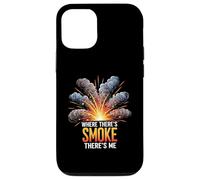 Where There's Smoke There's Me Funny Explosion Design Carcasa para iPhone 12/12 Pro