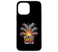 Where There's Smoke There's Me Funny Explosion Design Carcasa para iPhone 13 Pro MAX