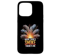 Where There's Smoke There's Me Funny Explosion Design Carcasa para iPhone 15 Pro MAX