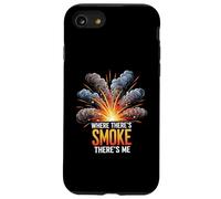 Where There's Smoke There's Me Funny Explosion Design Carcasa para iPhone SE (2020) / 7/8