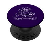 Where's My Darcy? Jane Austen/Orgullo y prejuicio PopSockets PopGrip Adhesivo