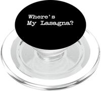 Where's My Lasagna Funny Lasaña Minimalista Escritura PopSockets PopGrip para MagSafe