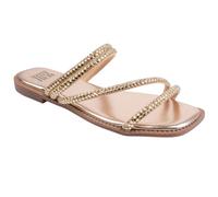 Where's That From Sandalias Diseño Diamante Plano para Mujer (GT8798)
