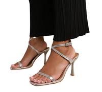 Where's That From - Tacones Altos de Piel Sintética Florida Barely There para