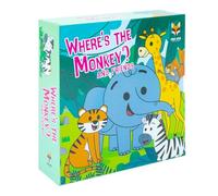 Where's The Monkey and Friends 4 Board Books Collection Set Age 0-5: (Where's The Elephant, Monkey, Tiger, Zebra)