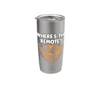 Wheres The Remote Movie Lover Daddy - Pasatiempo para papá Vaso térmico de acero inoxidable de doble pared