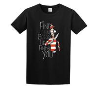 Where's Wally (Waldo) Find Him Before He Finds You O-Neck 100% Cotton Short Sleeve Unisex T-Shirt XL