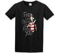 Where's Wally (Waldo) Find Him Before He Finds You O Neck Men T Shirt Size XL