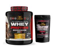 Whey Protein King Nutrition Proteina Concetrada (Chocolate belga, 2000gr + Creatina 500gr)